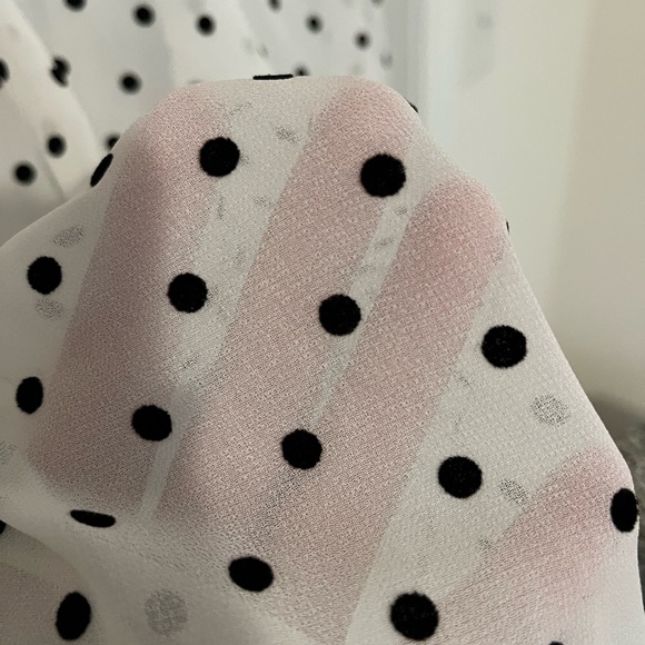 Perfectly Priscilla One Shoulder Ruffle and Polka Dot Dress size L - Picture 5 of 9